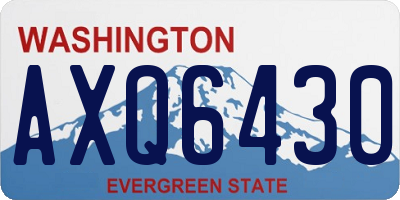 WA license plate AXQ6430