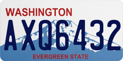 WA license plate AXQ6432