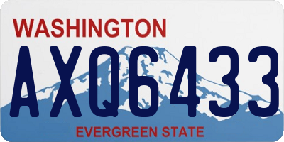 WA license plate AXQ6433
