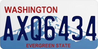 WA license plate AXQ6434