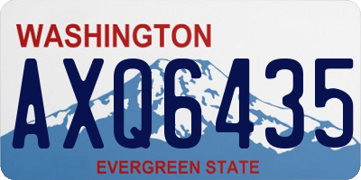 WA license plate AXQ6435