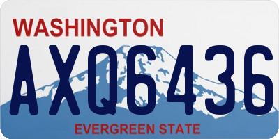 WA license plate AXQ6436