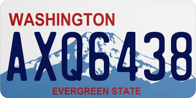 WA license plate AXQ6438