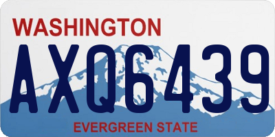 WA license plate AXQ6439