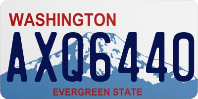 WA license plate AXQ6440