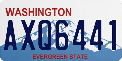 WA license plate AXQ6441