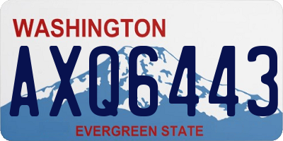 WA license plate AXQ6443