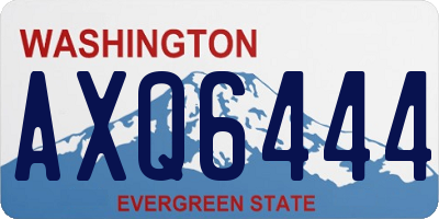 WA license plate AXQ6444