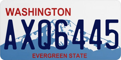 WA license plate AXQ6445