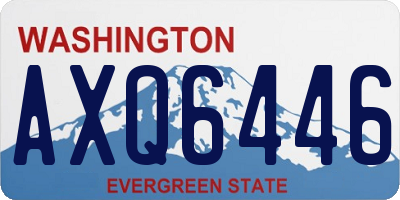 WA license plate AXQ6446