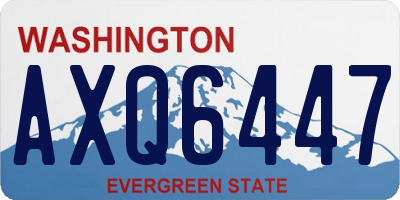 WA license plate AXQ6447