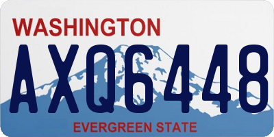 WA license plate AXQ6448