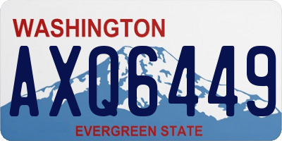 WA license plate AXQ6449