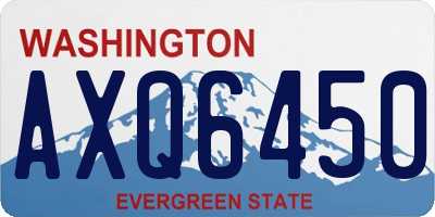 WA license plate AXQ6450