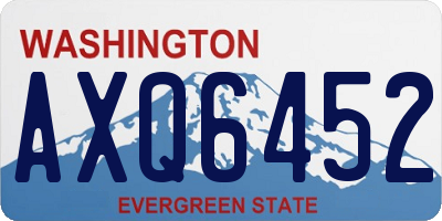 WA license plate AXQ6452