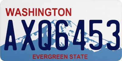 WA license plate AXQ6453