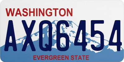 WA license plate AXQ6454