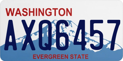 WA license plate AXQ6457