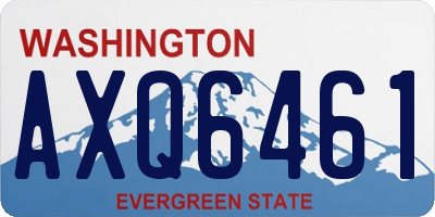 WA license plate AXQ6461