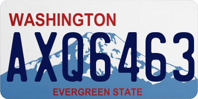 WA license plate AXQ6463