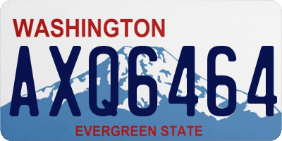 WA license plate AXQ6464