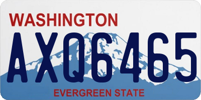 WA license plate AXQ6465
