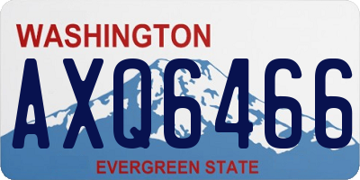 WA license plate AXQ6466