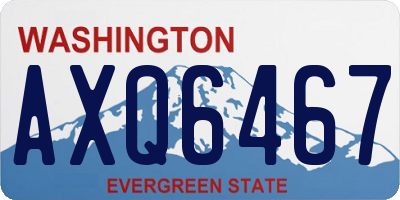 WA license plate AXQ6467