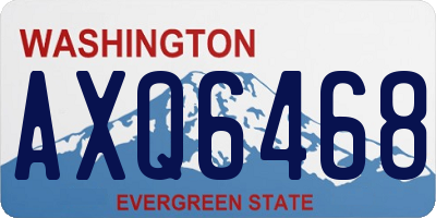 WA license plate AXQ6468