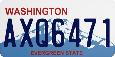 WA license plate AXQ6471