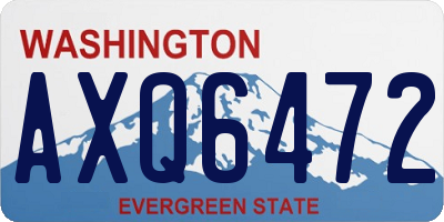 WA license plate AXQ6472