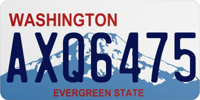 WA license plate AXQ6475