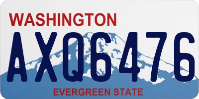 WA license plate AXQ6476