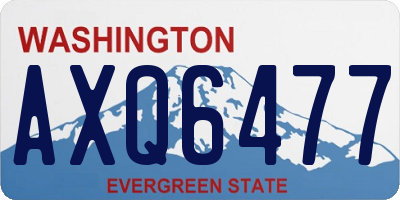 WA license plate AXQ6477