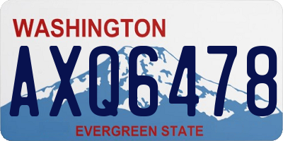 WA license plate AXQ6478