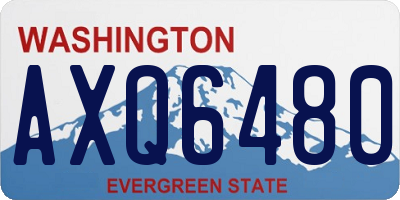 WA license plate AXQ6480