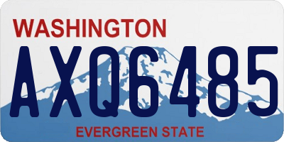 WA license plate AXQ6485