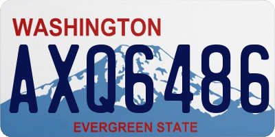 WA license plate AXQ6486