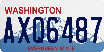 WA license plate AXQ6487