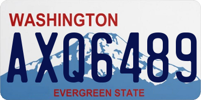 WA license plate AXQ6489
