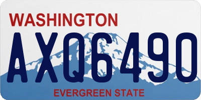 WA license plate AXQ6490