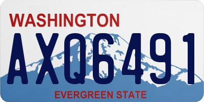 WA license plate AXQ6491