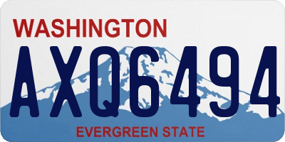 WA license plate AXQ6494