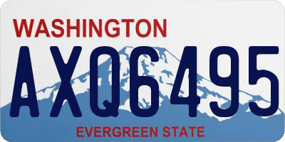 WA license plate AXQ6495