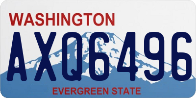 WA license plate AXQ6496