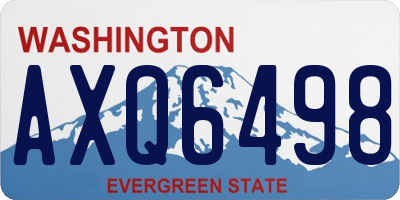 WA license plate AXQ6498