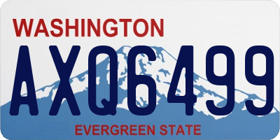 WA license plate AXQ6499
