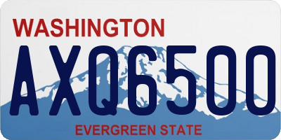 WA license plate AXQ6500