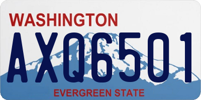 WA license plate AXQ6501