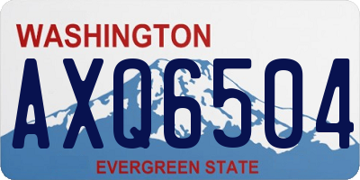 WA license plate AXQ6504
